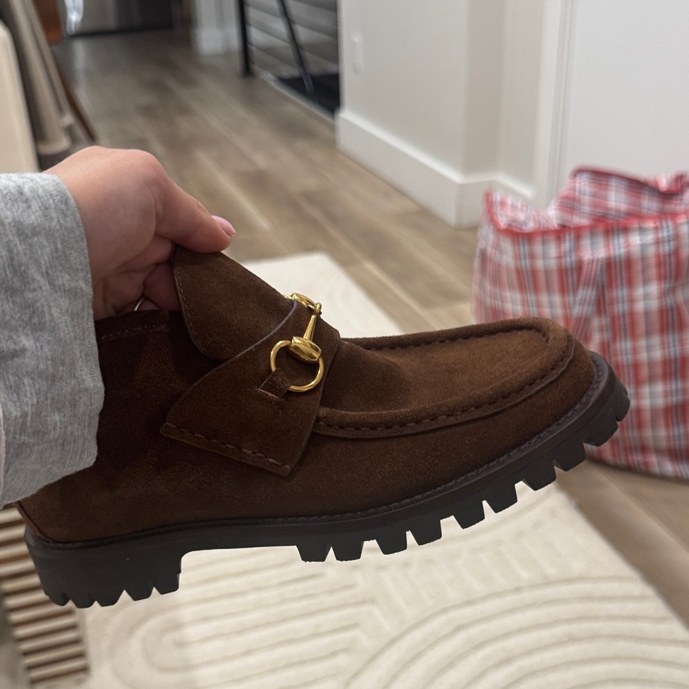 Brown Suede Loafers